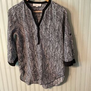 Black and white blouse